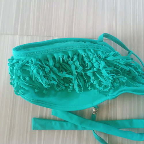 Swimwear top new, turquoise, size medium