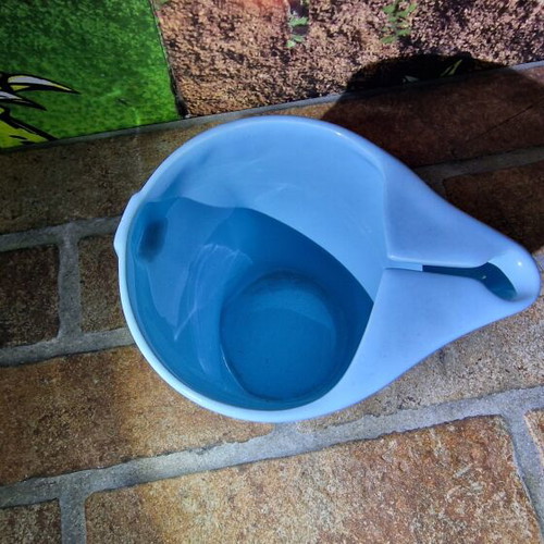 Johnnie Walker Whisky Jug vintage used, blue color