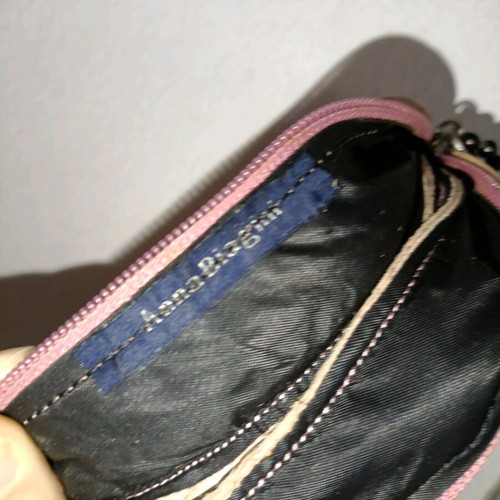 Anna Biagini crossbody bag used, vintage leather beige