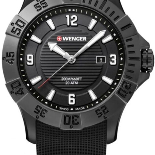 Wenger Sea Force 01.0641.134 καινούργιο ανδρικό μαύρο ρολόι