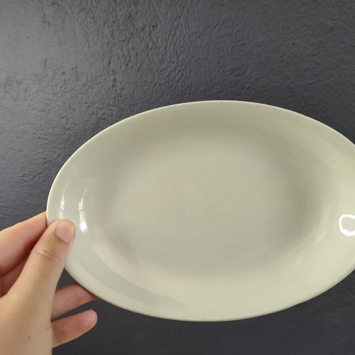 Vintage Johnson Bros Green Cloud plates used, set of two