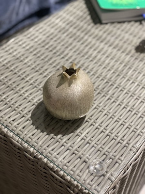 Elegant Gold Decorative Pomegranate, symbol of prosperity
