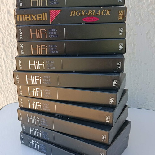 VHS video cassettes used, pack of 11, 3 or 6 hours, HiFi stereo