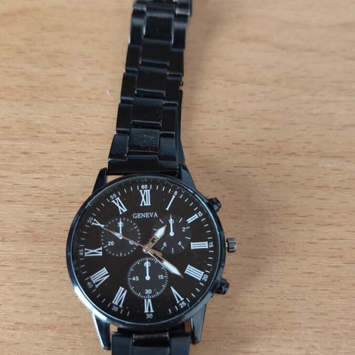Geneva watch black metal unisex like new