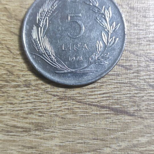 5 Lira 1976 Turkey used