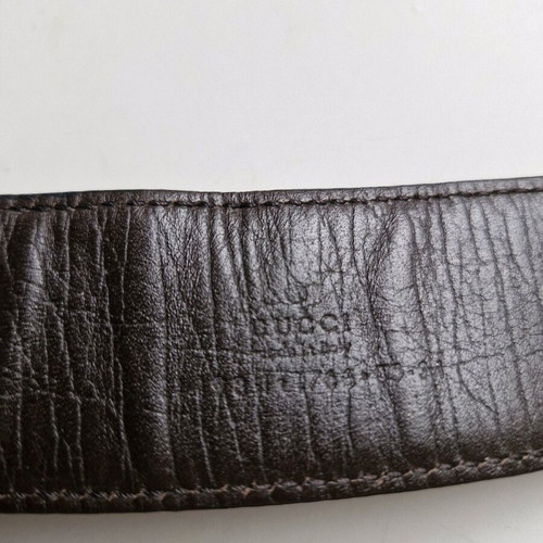 Gucci GG Supreme belt unisex size 85 used, beige and brown