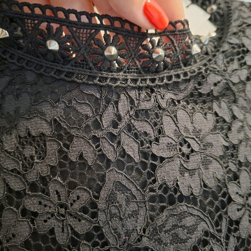 Zara mini dress new, black, with lace