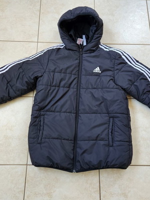 Adidas black jacket with hood, boys' XS-XXS