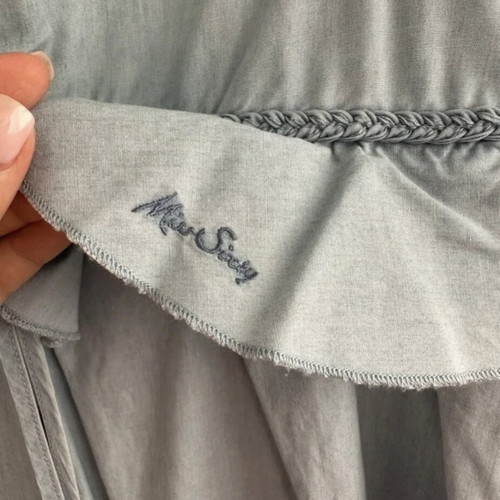 Miss Sixty Chambray Denim Dress halter with ruffles like new, light blue