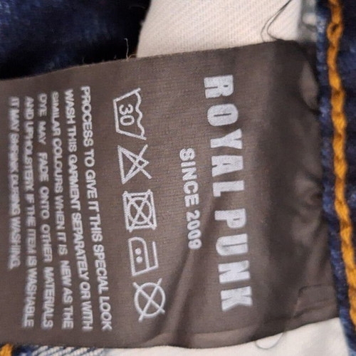 Royal Punk patchwork jeans blue like new, size XL