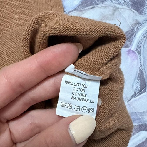 Berto Lucci cotton sweater small like new, orange