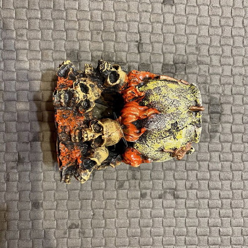 Decorative Cauldron with Skulls new, gothic aquarium ornament