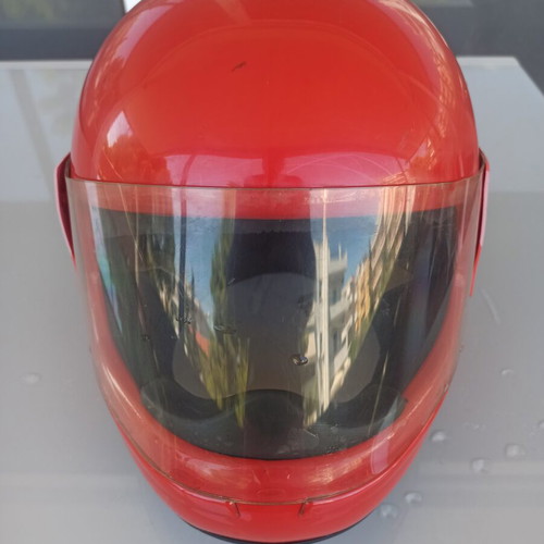 Kiwi vintage classic full-face motorcycle helmet used, 80's Gardelis