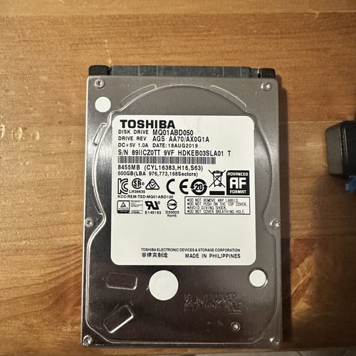 Toshiba 500GB 2.5 inch HDD