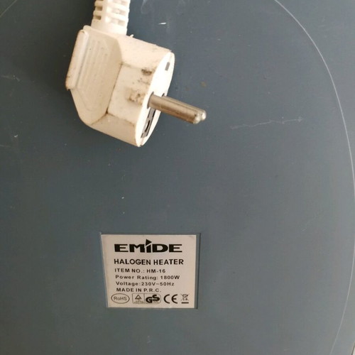 Halogen heater used, power 1800W