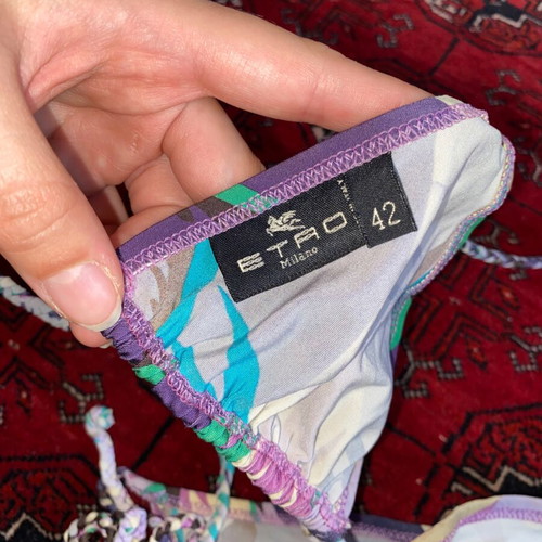 Etro Microscopic Bikini like new, multicolor, Italian luxury