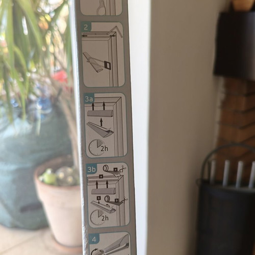 Door screen new with strips and adhesive base