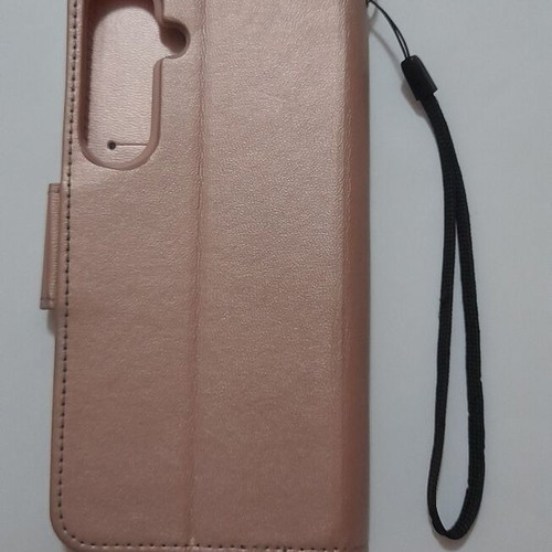 Phone Wallet Case for Samsung Galaxy S21 FE like new, pink gold