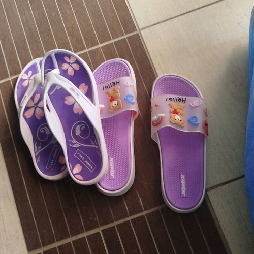 Jomix Shoes slippers set size 38 like new, white and purple
