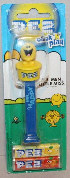 Pez (Best Before 2014) Mr Men Little Miss Mr Happy Καινούργιο (Οι καραμέλες δεν είναι για κατανάλωση) Τιμή 4 ευρώ