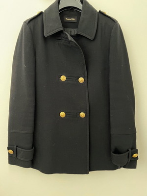 Massimo Dutti short coat used, black, size 42