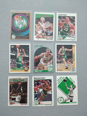 Vintage 90's NBA Boston Celtics Trading Cards Bundle of 9