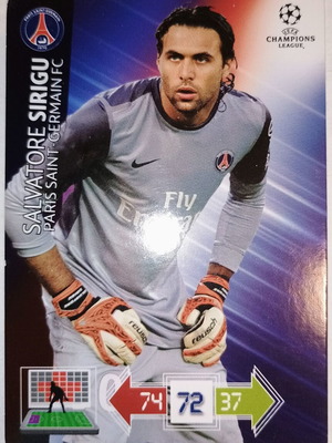 Salvatore Sirigu Paris Saint-Germain collectible card used