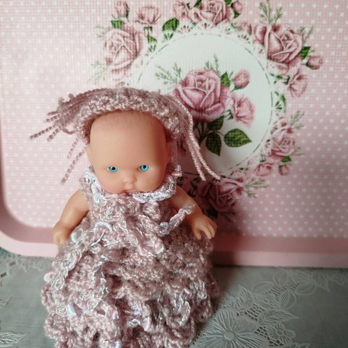 Doll with Handmade Dress and Hat New