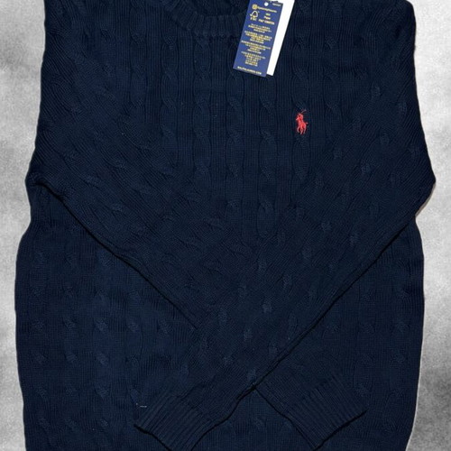 Polo Ralph Lauren Cable-Knit Sweater Navy new with tags