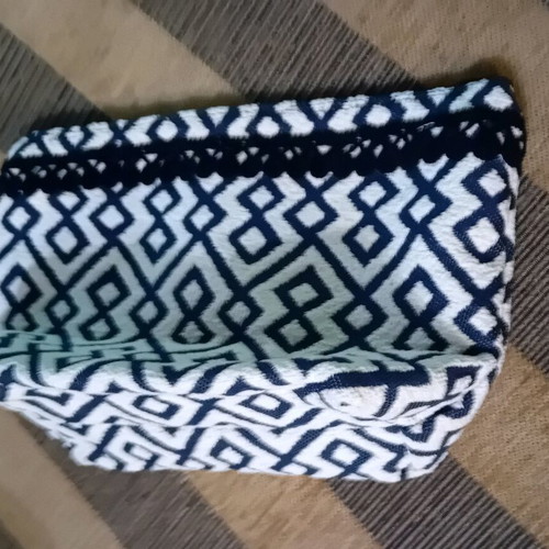 Handmade handbag like new, black and white