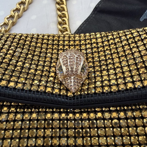 Kurt Geiger shoulder bag new, gold with rhinestones