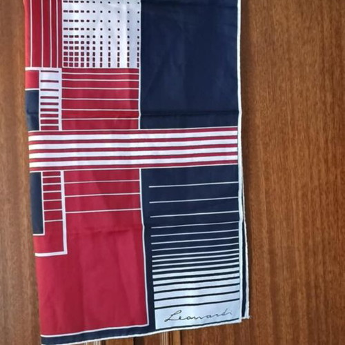 Leonard women's scarf used, blue and red