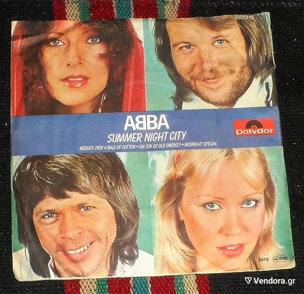  diskos viniliou 45 strofon ABBA SUMMER NIGHT CITY POLYDOR  2001 810