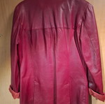 Vintage leather jacket women's, red, size L, like new