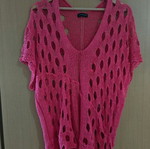 Long pink mesh blouse like new