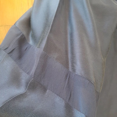 Purple satin Lucifair shirt like new with sheer details size 50