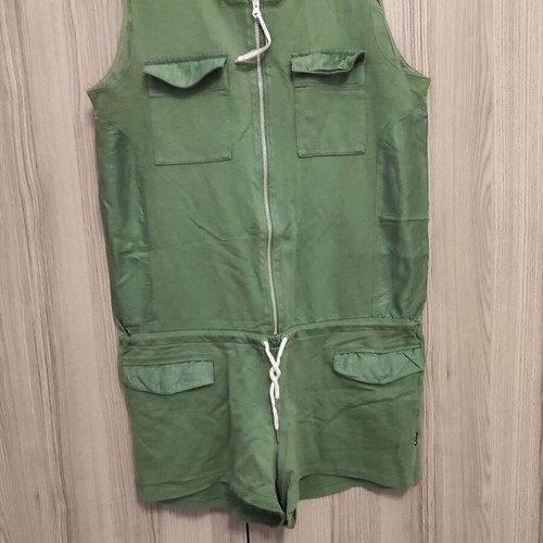 Adidas women's sleeveless jumpsuit, olive green