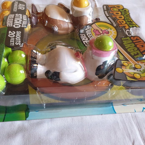 Squeeze Popper Game new, suitable for 4+, includes animal figures and target