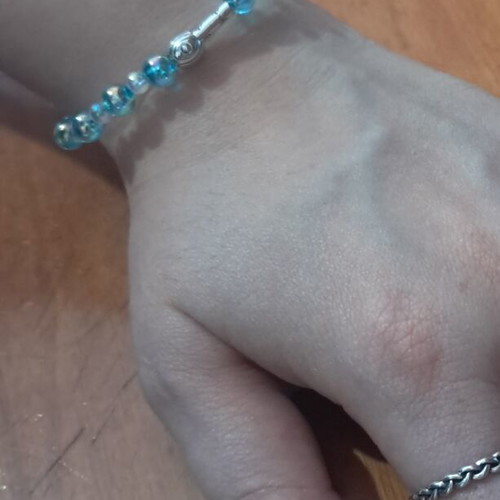 Handmade bracelet turquoise and silver, made to order