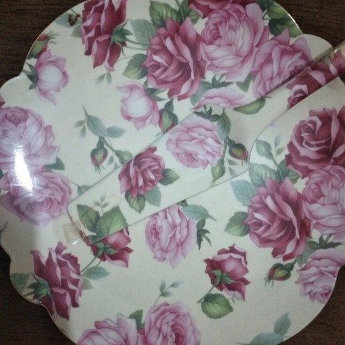 Vintage Aspe porcelain cake platter