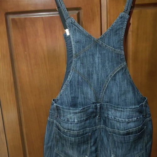 Denim skirt salopette XL like new with buttons