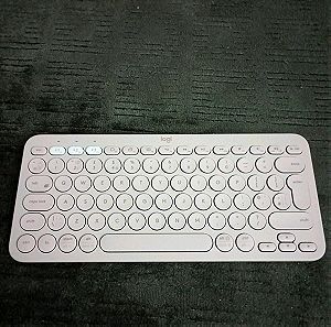 Logitech keyboard pebble keys k380 Bluetooth ροζ χρώμα