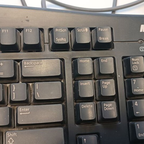 Microsoft keyboard with cable used, black