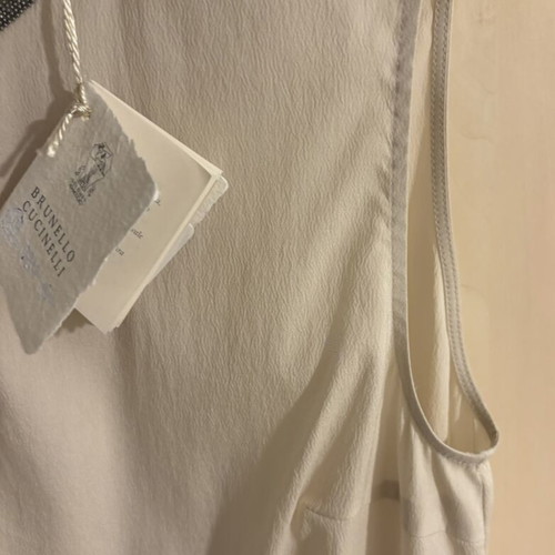 Brunello Cucinelli silk top new, size M, white