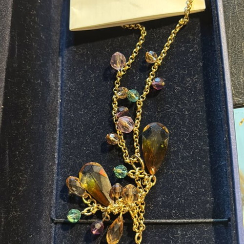 Swarovski vintage necklace gold color
