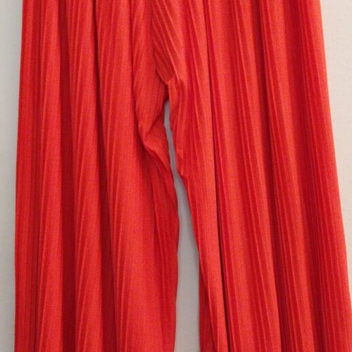 Italian pleated pants like new, size XL, orange