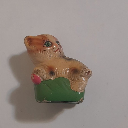 Ceramic cat pencil sharpeners 1980s collectible