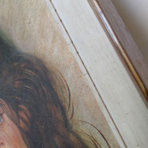 Vintage framed painting 48×37 used with visible wear