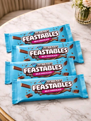 Viral Mr Beast chocolate bars new, pack of 4