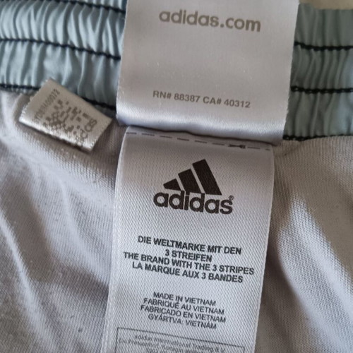 Adidas men's sportswear jacket used, white and blue, large to XL